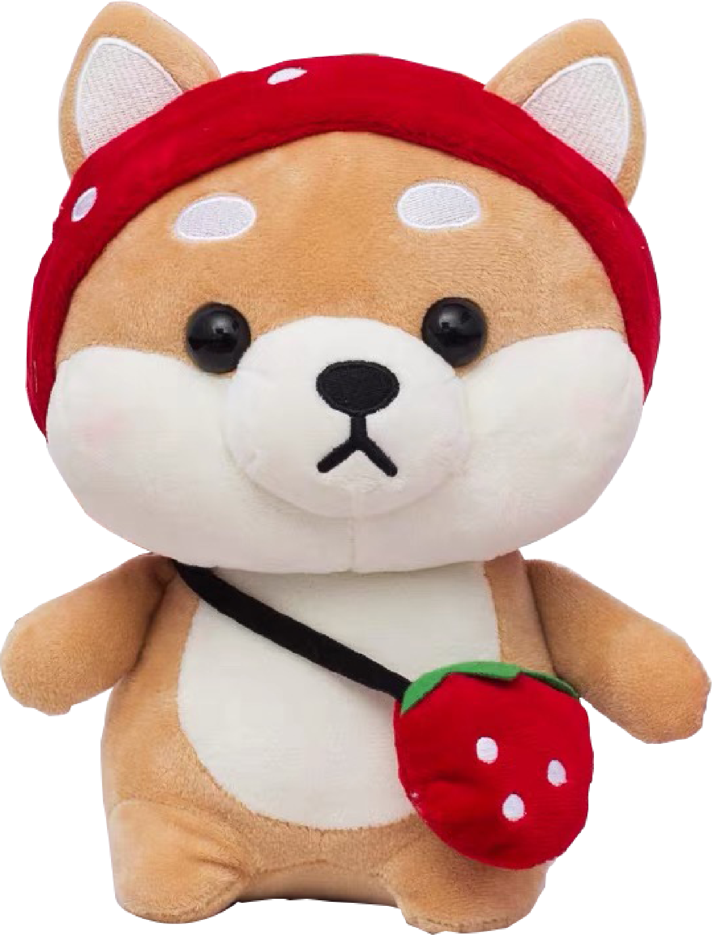 SHIBA DOLL WITH STRAWBERRY COSTUME